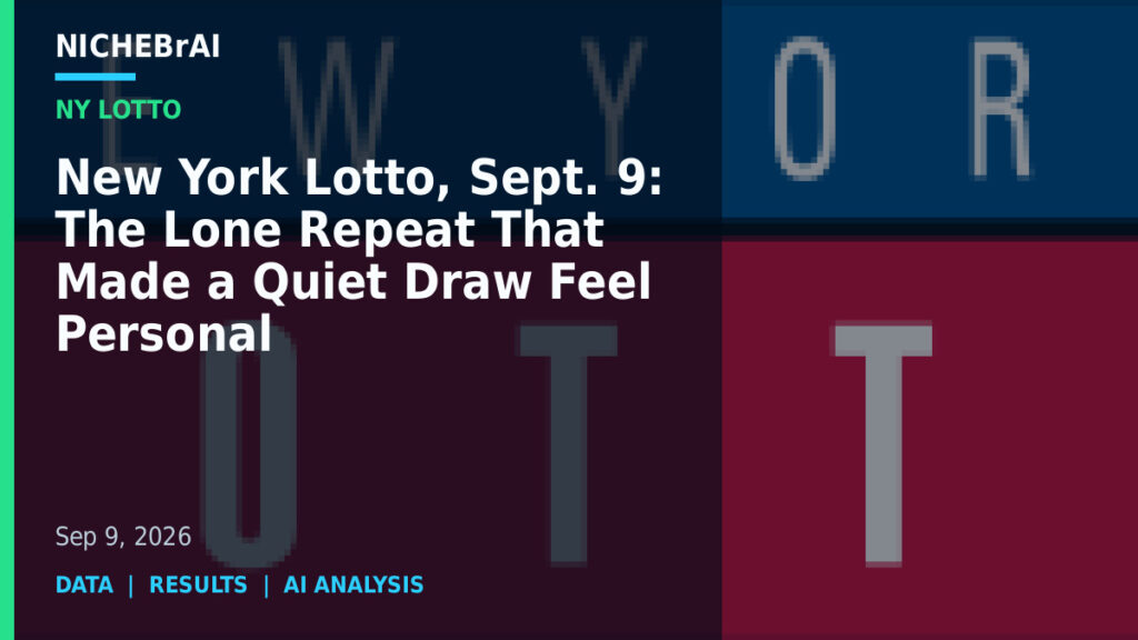 New York Lotto, Sept. 9: The Lone Repeat That Made a Quiet Draw Feel Personal